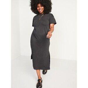 OLD NAVY Vintage T-Shirt Midi Shift Dress Panther Gray Womens XL